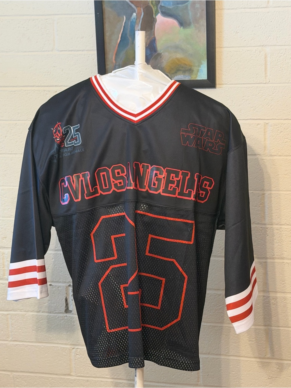 Star Wars CVLOS ANGELES Black & Red Mesh Jersey Shirt